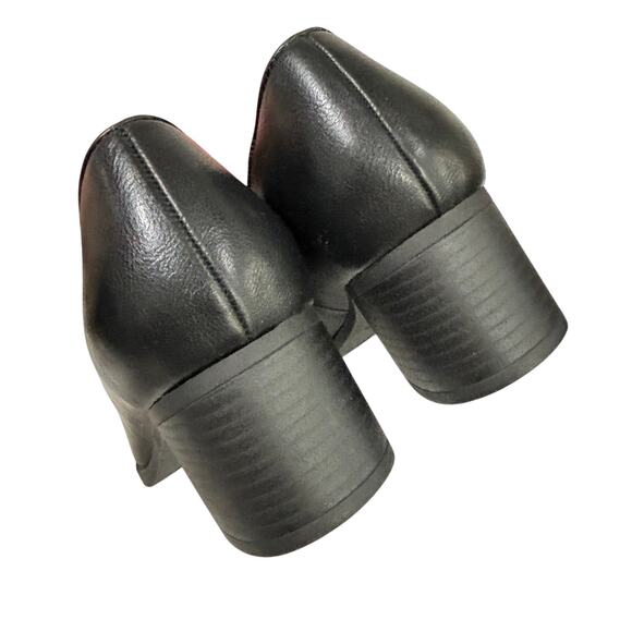 Lauren Blakwell 'Gwen' black leather pumps US 7M mid heel classic career basic - Picture 5 of 10